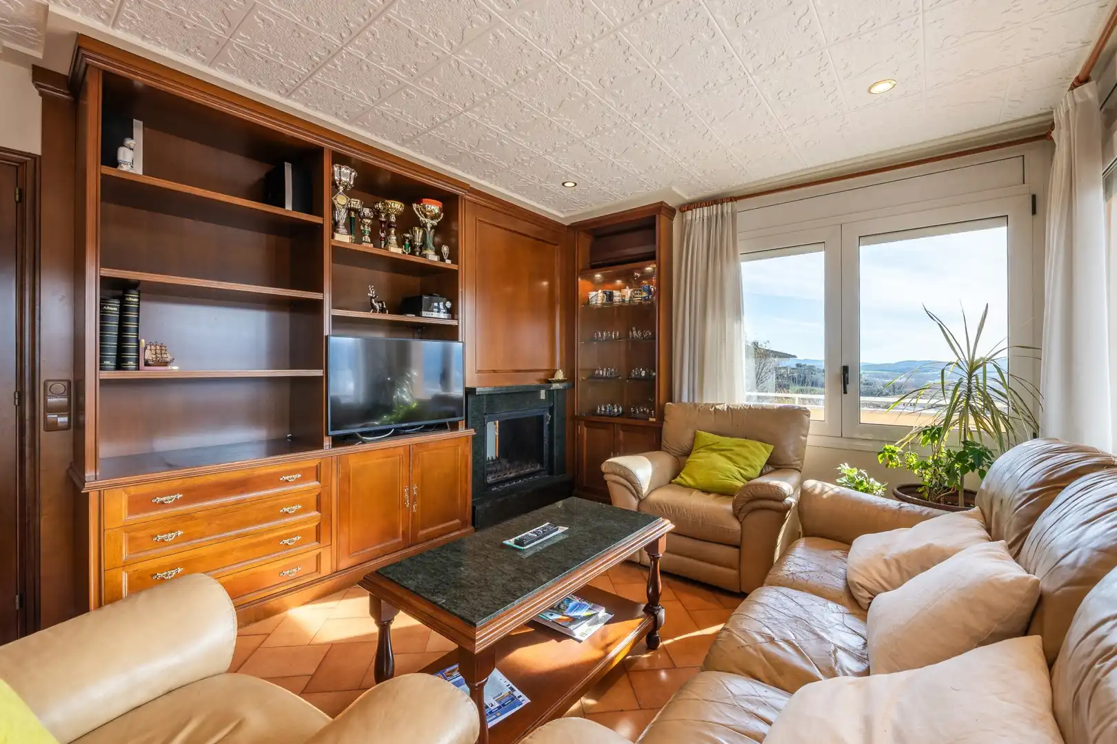 Sala de estar de Casa o chalet en venta en Banyoles con Terraza, Piscina y Balcón