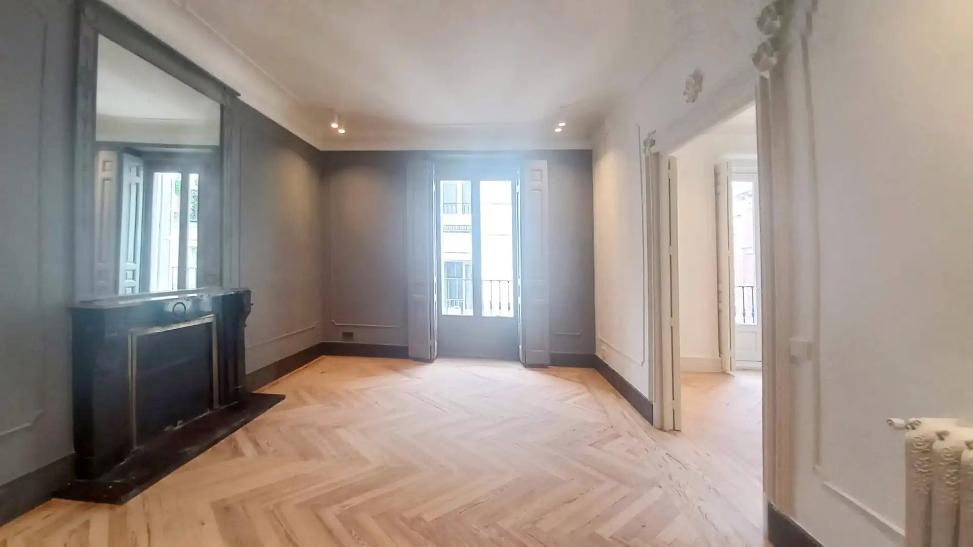 Wohnzimmer von Wohnung zur Miete in Madrid mit Klimaanlage, Heizung und Parkett