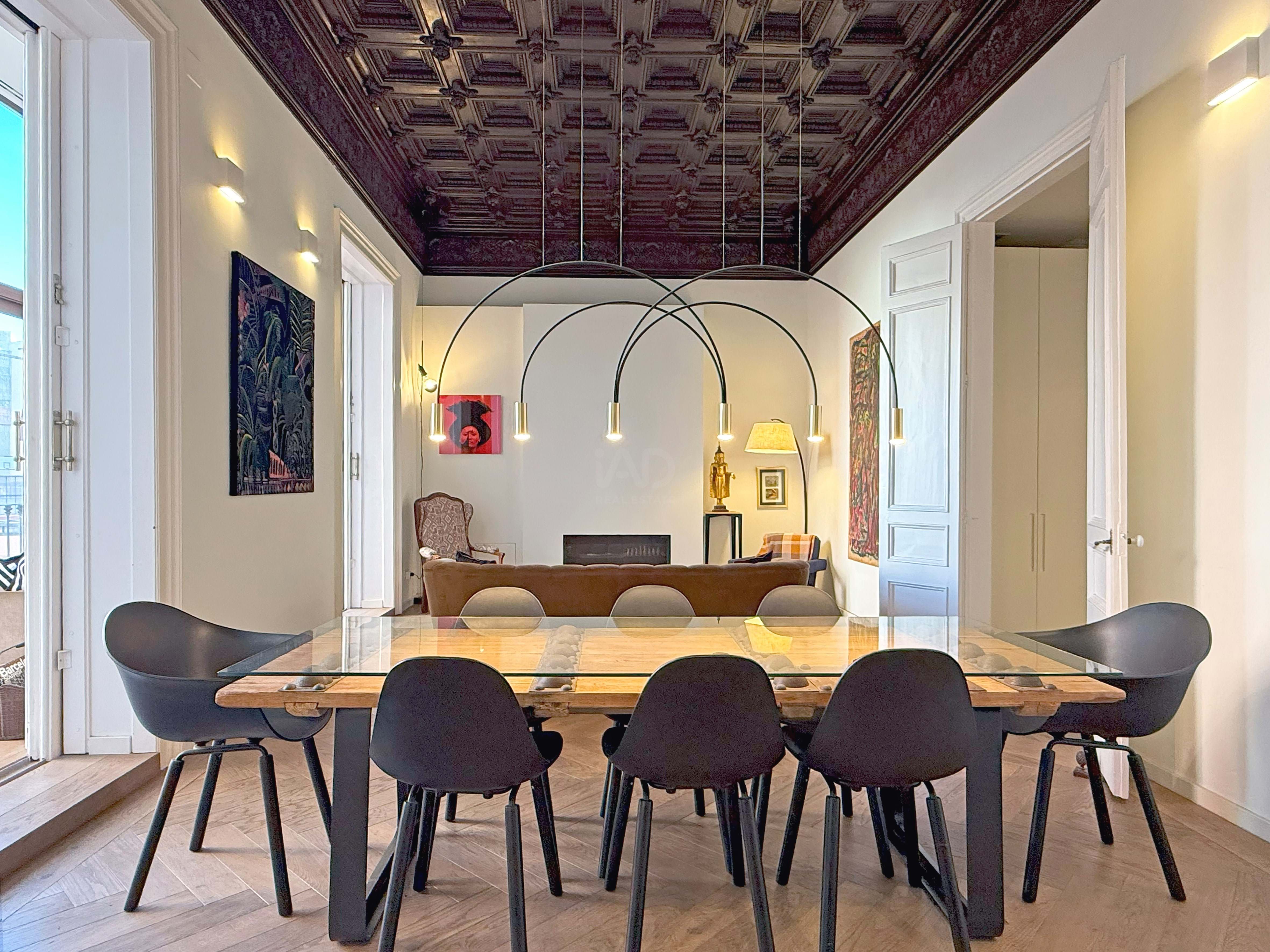 Dining room of Flat to rent in  Barcelona Capital  with Air Conditioner, Heating and Terrace