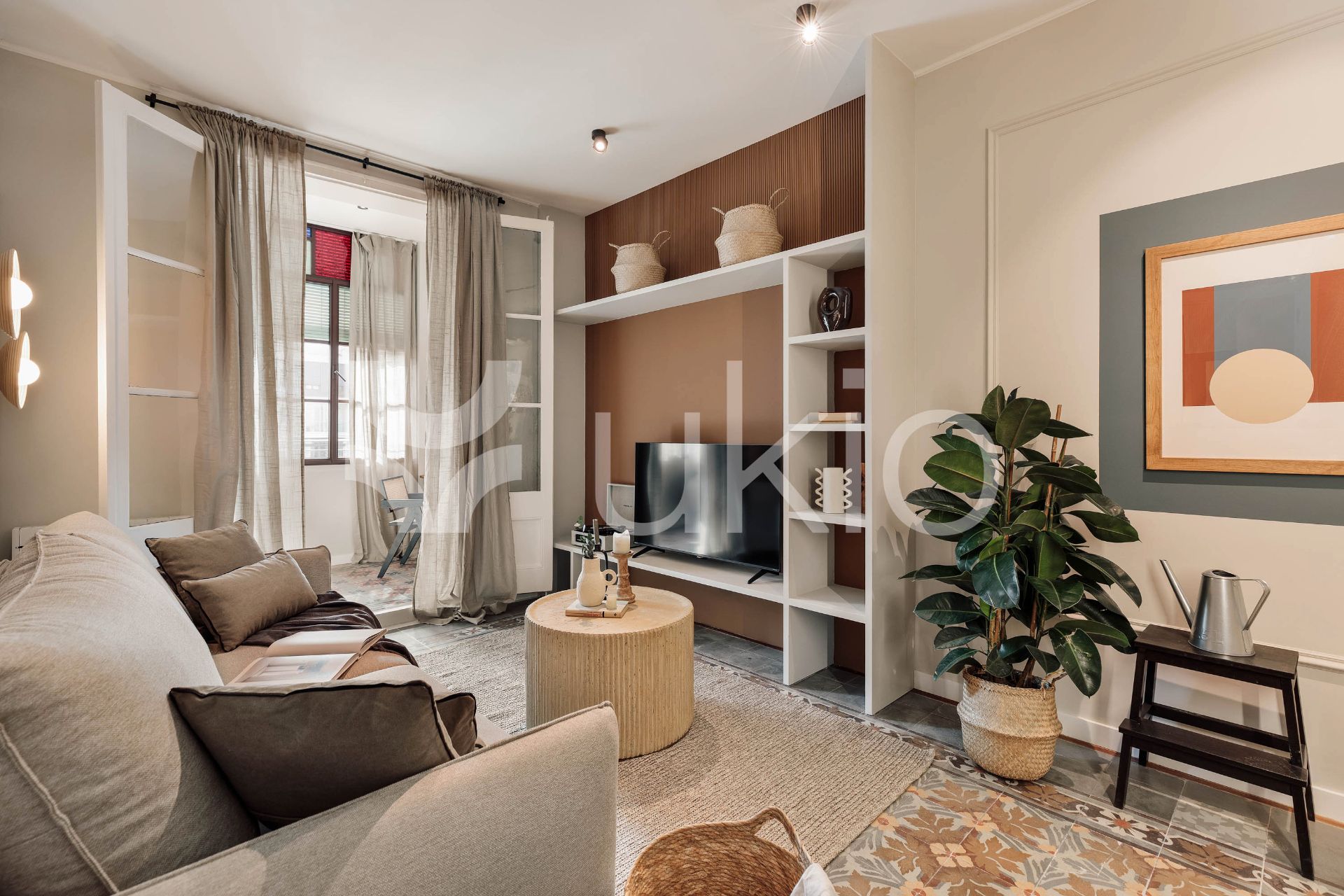 Living room of Apartment to rent in  Barcelona Capital  with Air Conditioner, Heating and Furnished