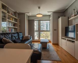 Living room of Flat for sale in A Coruña Capital   with Heating, Parquet flooring and Terrace