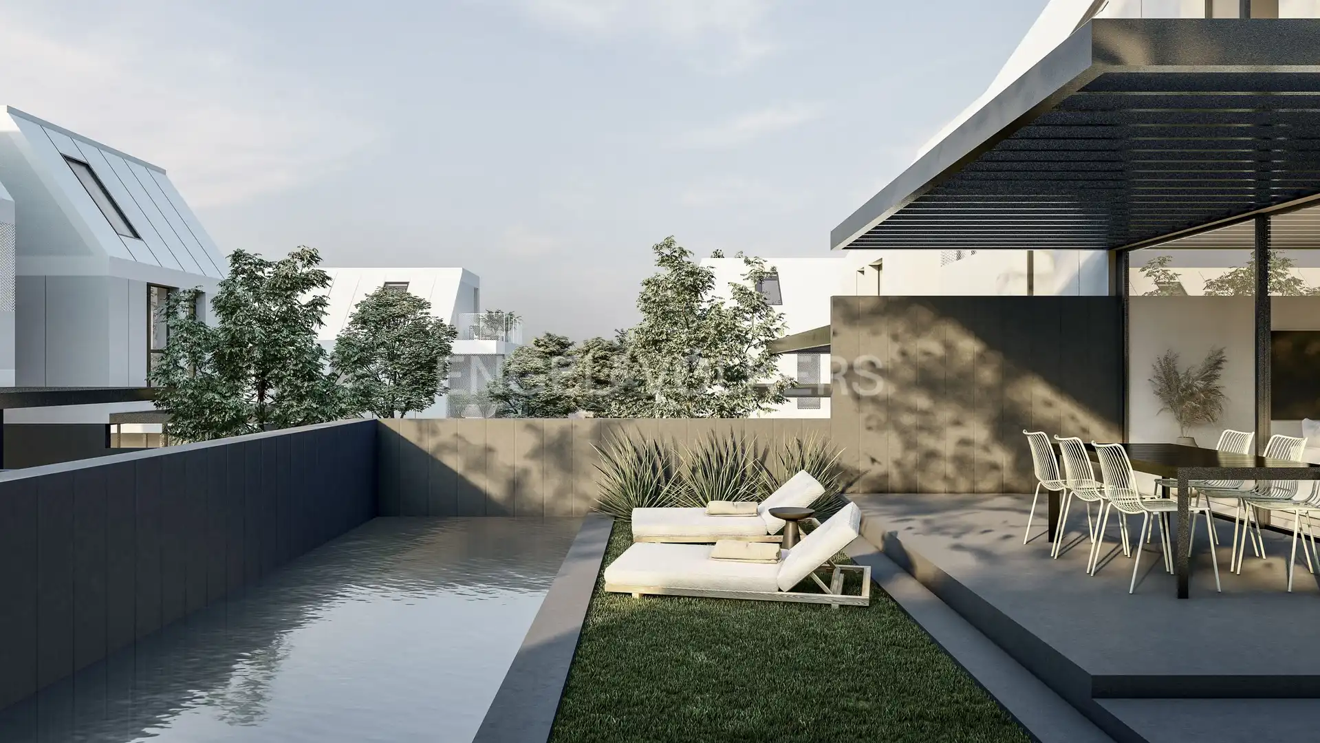 Terraza de Casa adosada en venta en Pozuelo de Alarcón con Aire acondicionado, Calefacción y Jardín privado