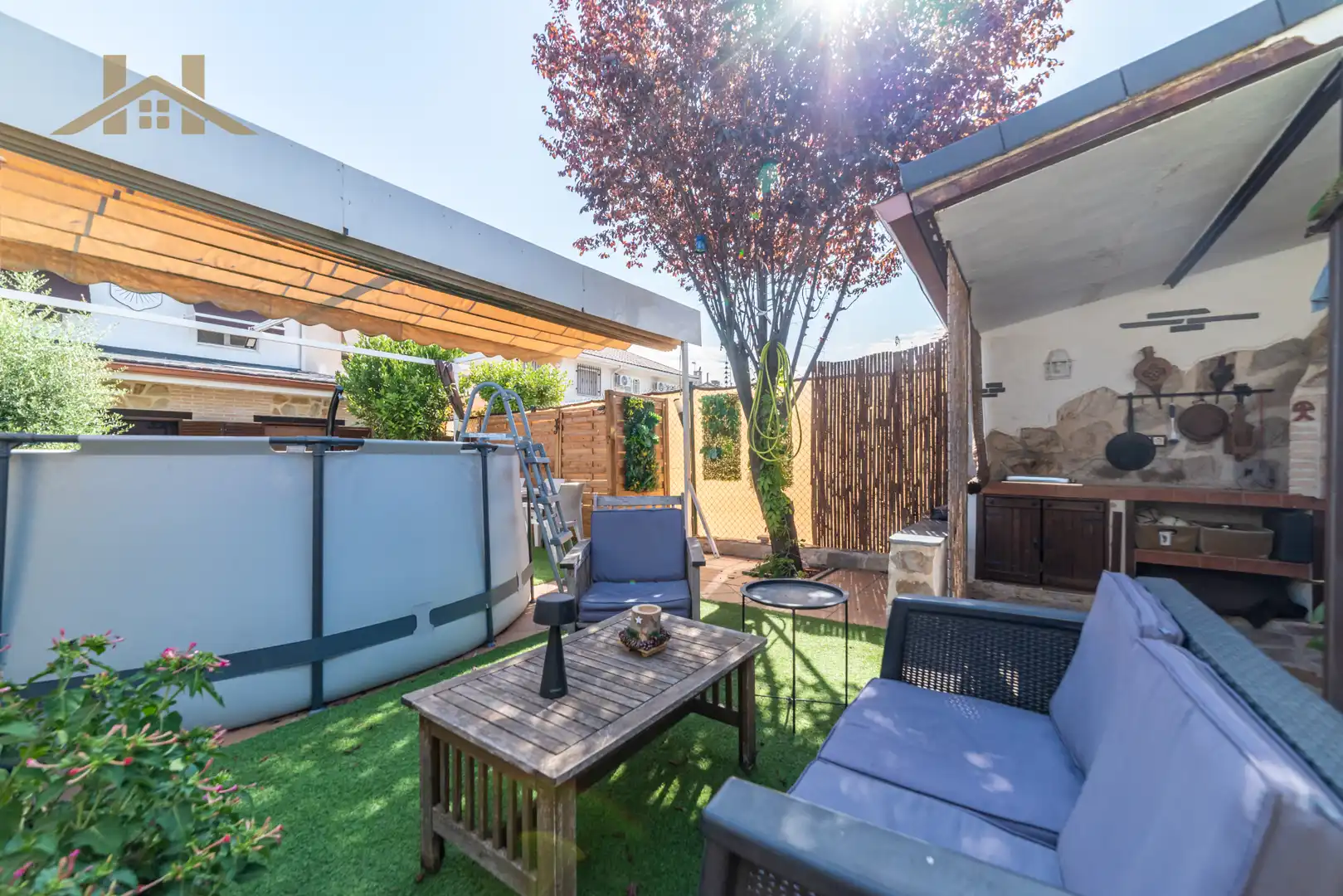 Terraza de Casa adosada en venta en Ciempozuelos con Aire acondicionado, Calefacción y Jardín privado
