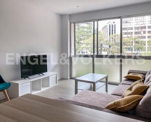 Sala d'estar de Apartament de lloguer en  Barcelona Capital amb Aire condicionat, Calefacció i Moblat