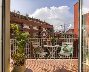 Terrace of Flat to rent in Badalona  with Air Conditioner, Heating and Parquet flooring