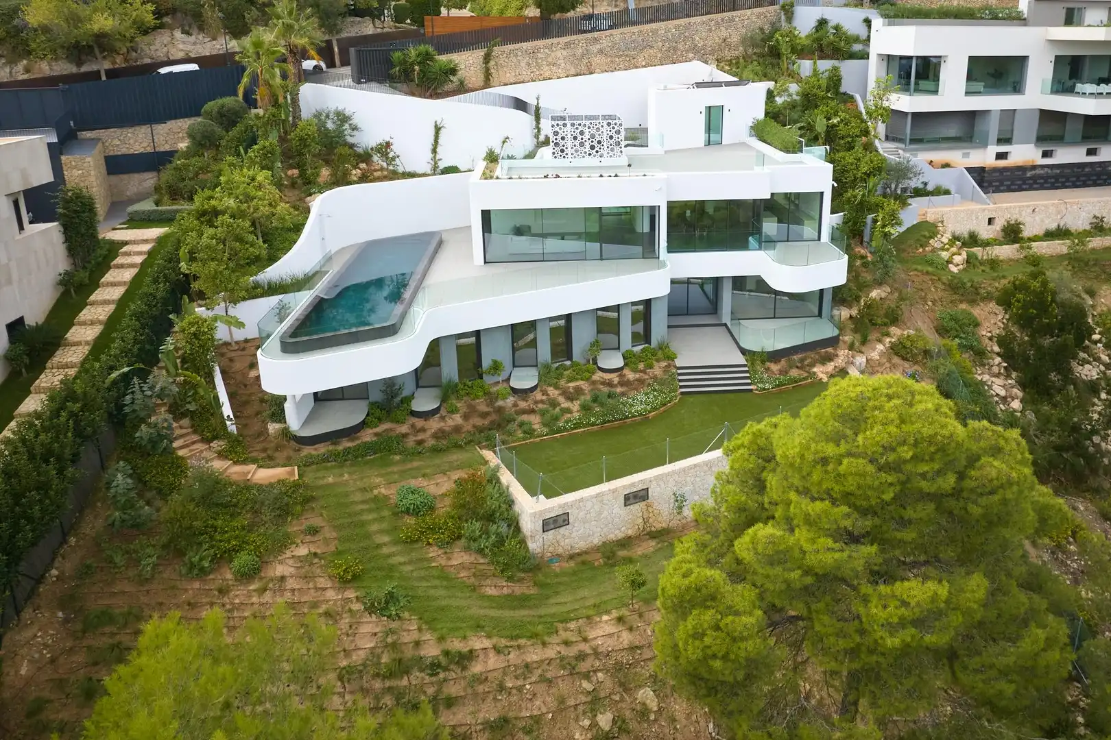 Vista exterior de Casa o xalet en venda en  Palma de Mallorca amb Aire condicionat, Jardí privat i Terrassa