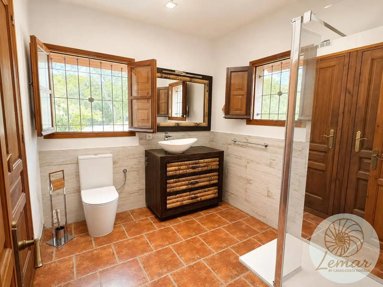 Baño de Finca rústica en venta en El Perelló con Jardín privado, Terraza y Piscina