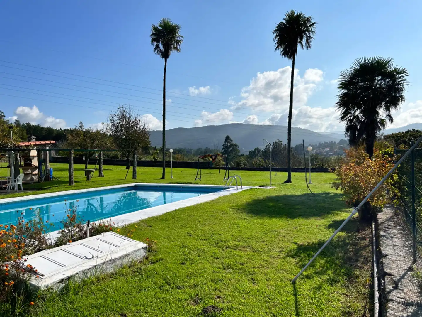 Swimming pool of Country homes for sale in Padrón  with Heating, Private garden and Terrace