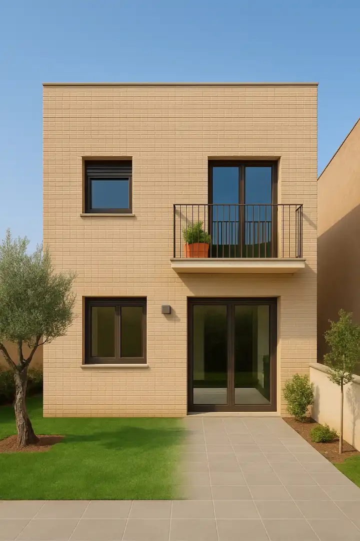 Vista exterior de Casa adosada en venda en  Barcelona Capital amb Aire condicionat, Calefacció i Jardí privat