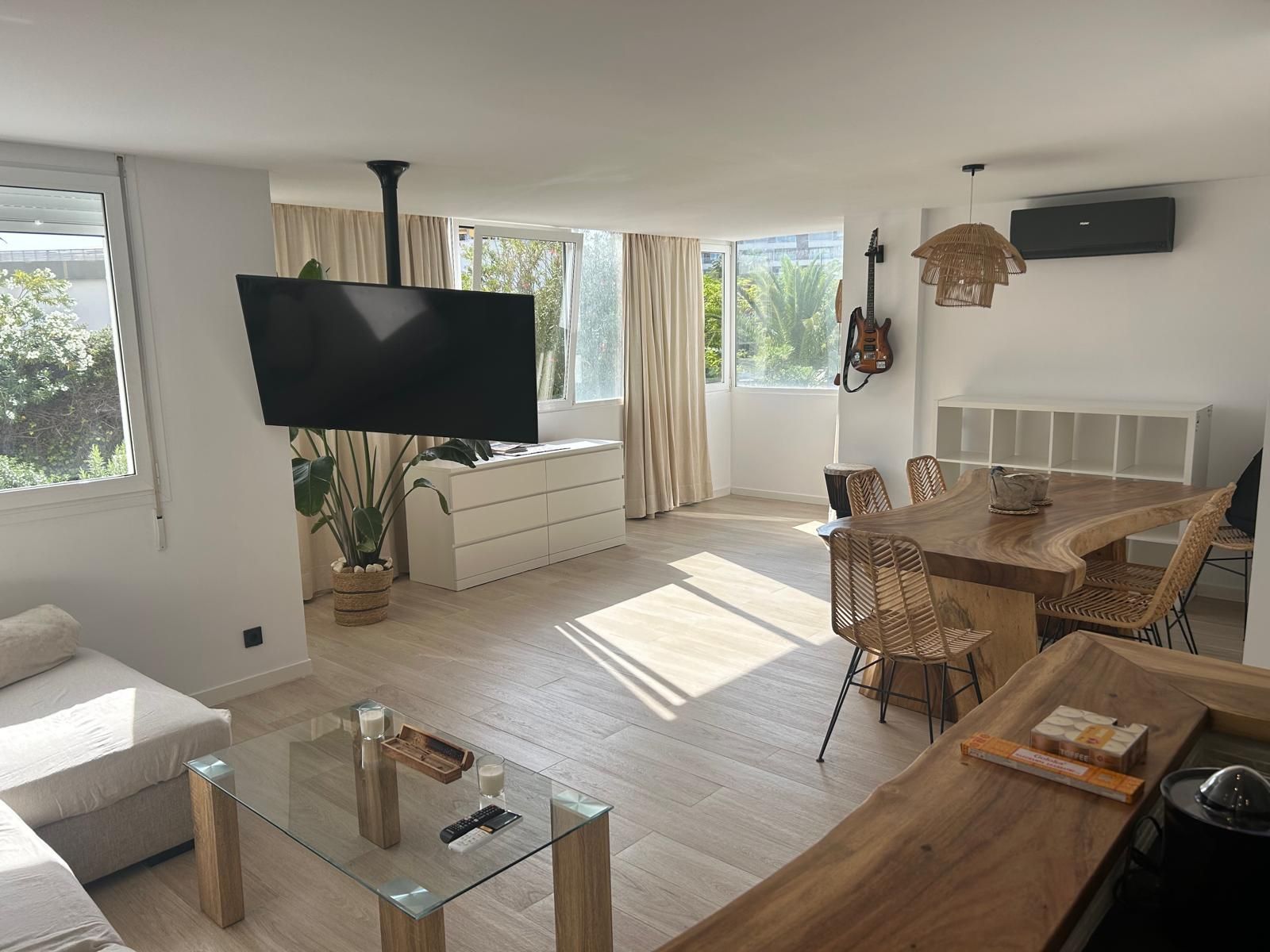 Wohnzimmer von Wohnungen miete in Eivissa mit Klimaanlage, Heizung und Möbliert