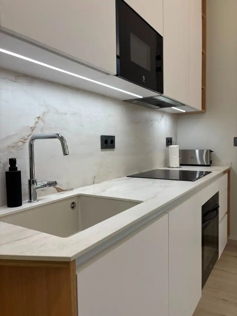 Kitchen of Apartments for rent in L'Alfàs del Pi  with Air Conditioner, Furnished and Community pool