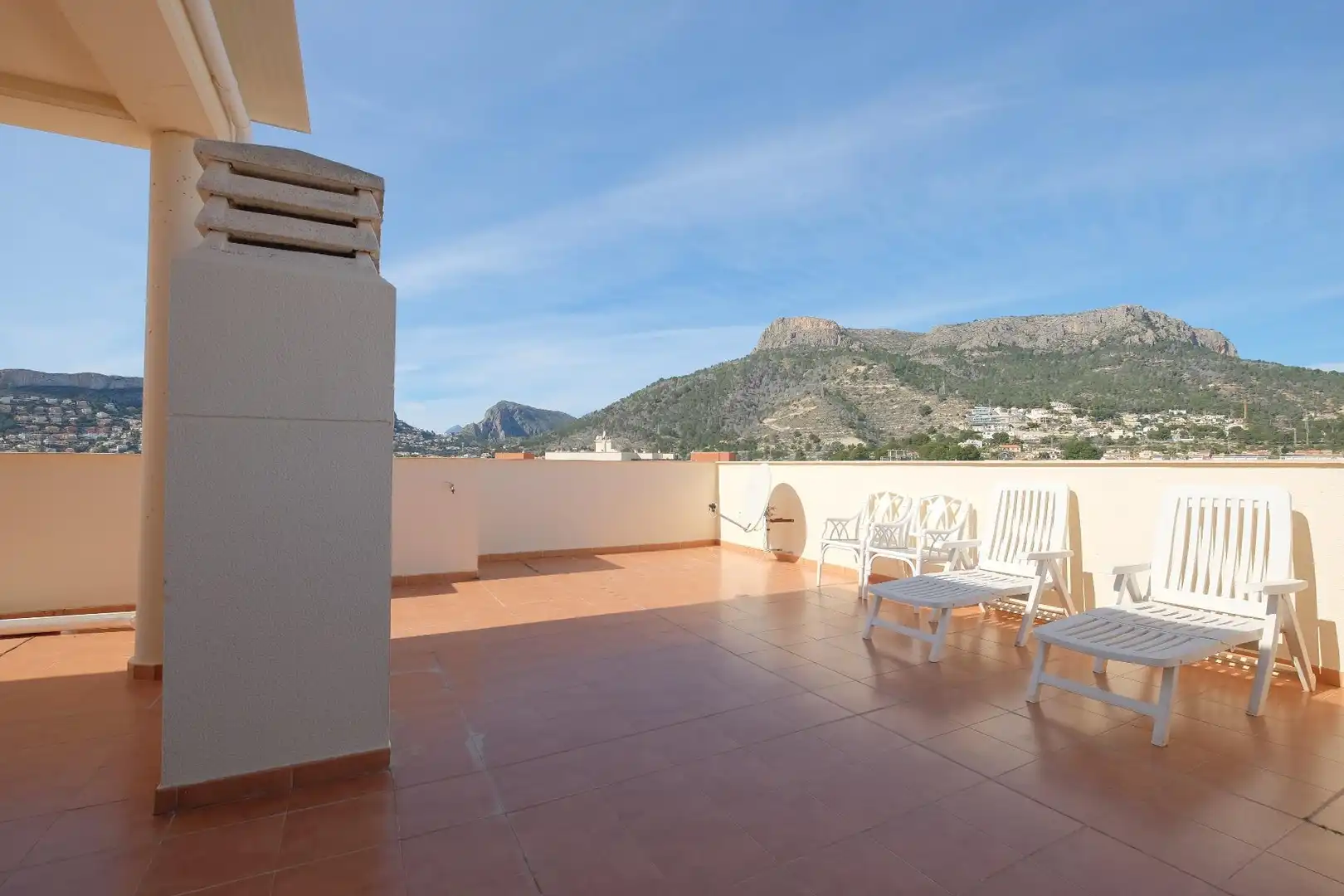 Terrace of Attic for sale in Calpe / Calp  with Air Conditioner, Heating and Private garden