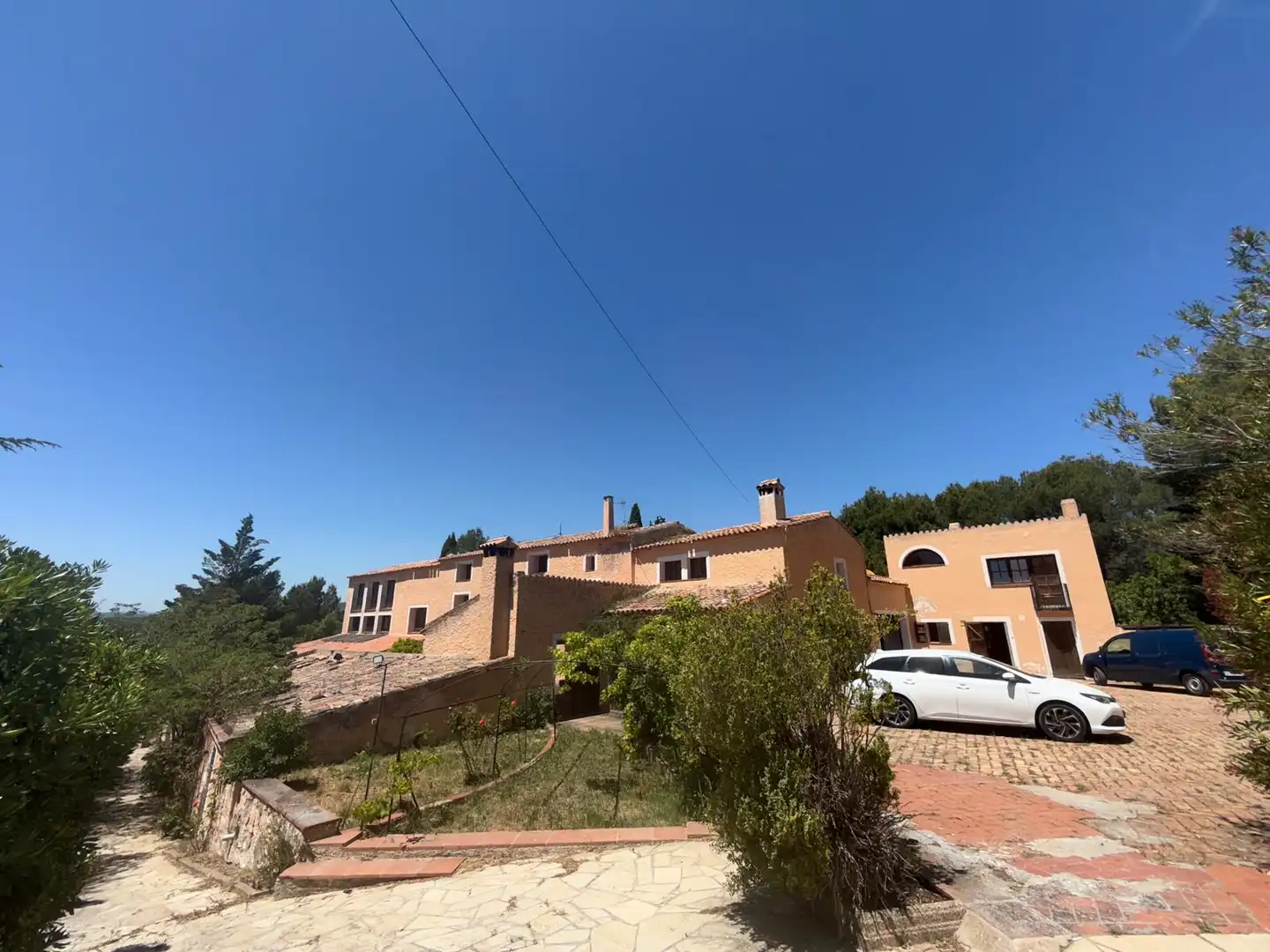 Vista exterior de Finca rústica en venta en El Pont d'Armentera con Parquet, Piscina y Balcón