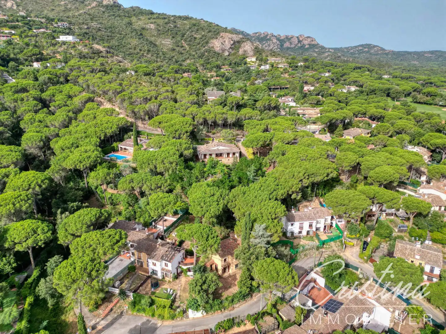 Vista exterior de Casa adosada en venta en Santa Cristina d'Aro con Calefacción, Jardín privado y Terraza