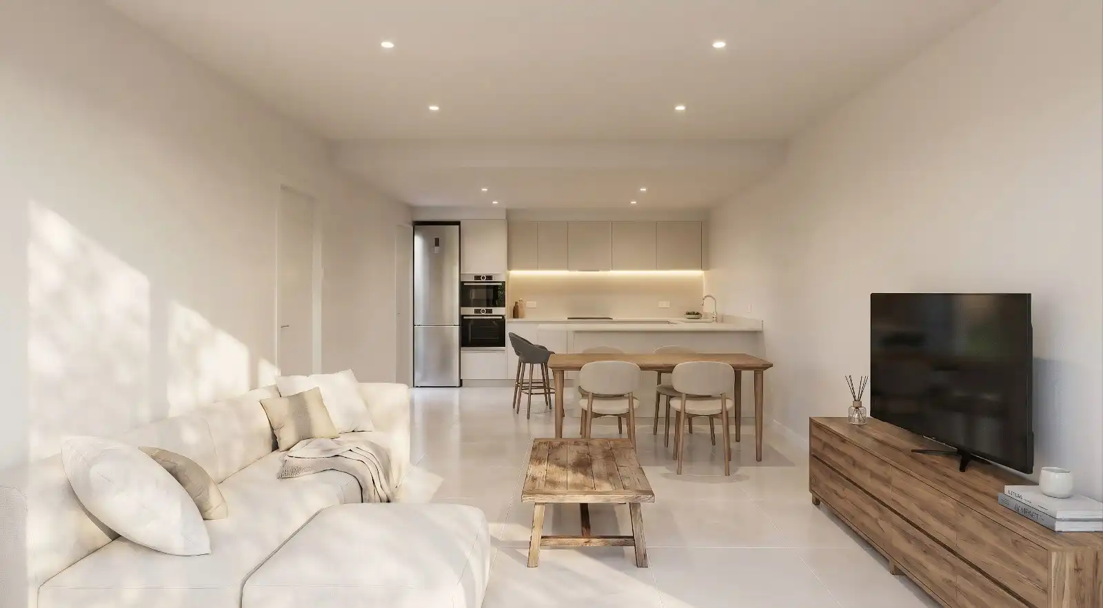 Sala de estar de Casa adosada en venta en Fontcoberta con Aire acondicionado, Calefacción y Terraza