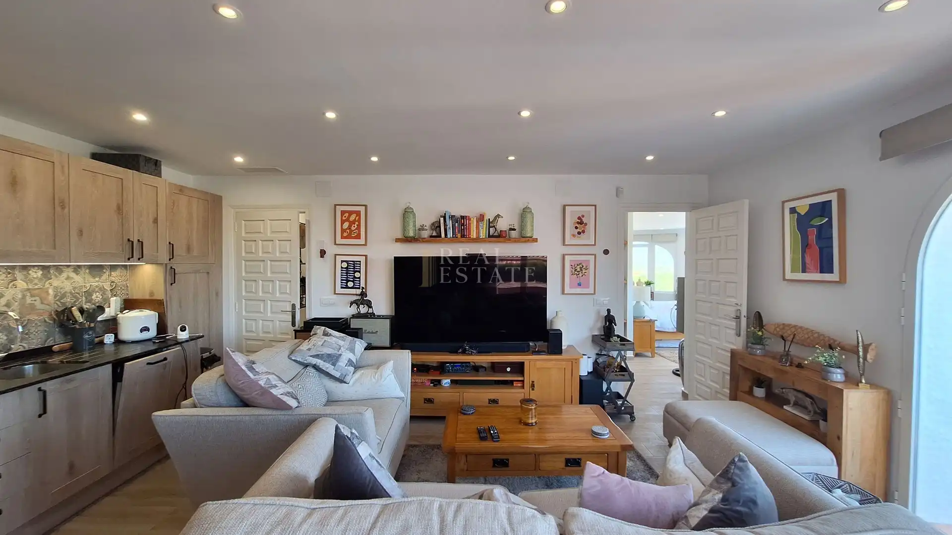 Sala d'estar de Casa o xalet en venda en Benidoleig amb Aire condicionat, Terrassa i Traster