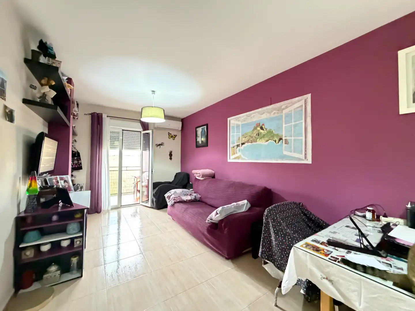Sala de estar de Piso en venta en Plasencia con Lavadora y Balcón