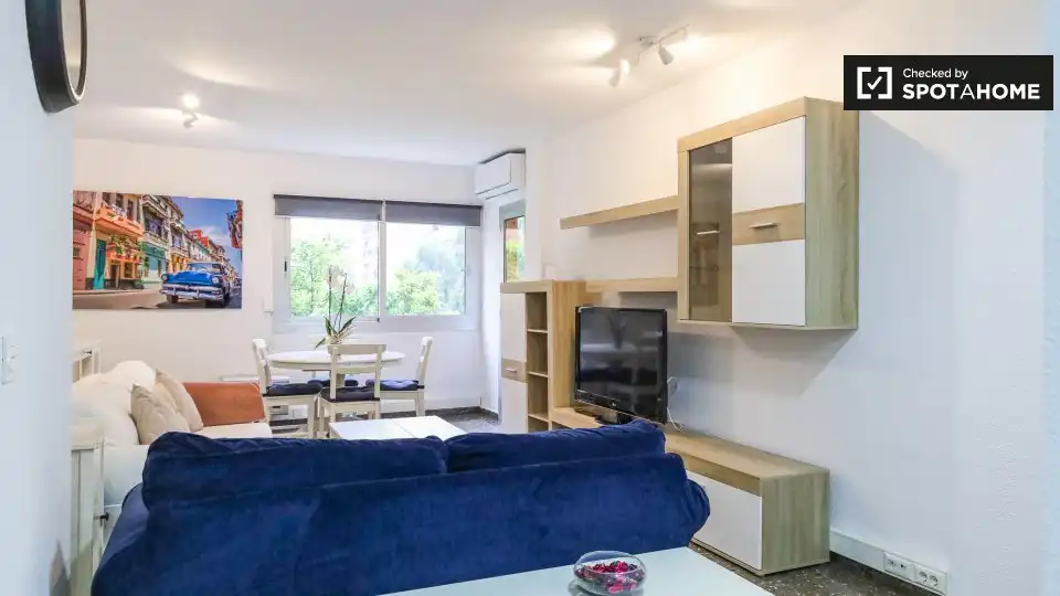 Sala de estar de Piso de alquiler en Valencia con Aire acondicionado, Calefacción y Amueblado