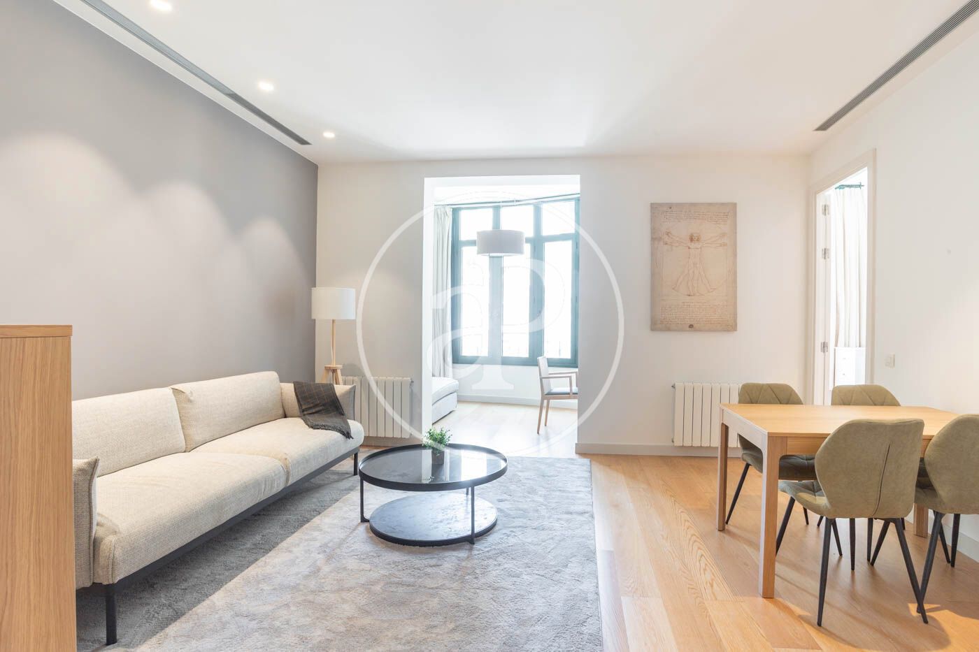 Living room of Flat to rent in  Barcelona Capital  with Air Conditioner, Heating and Furnished