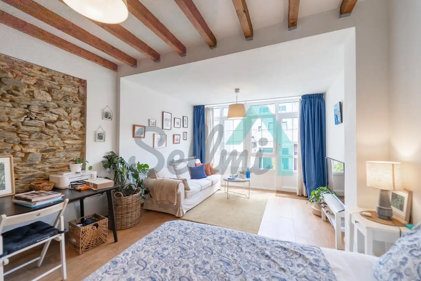Sala de estar de Casa adosada en venta en Ribadeo con Calefacción, Jardín privado y Terraza