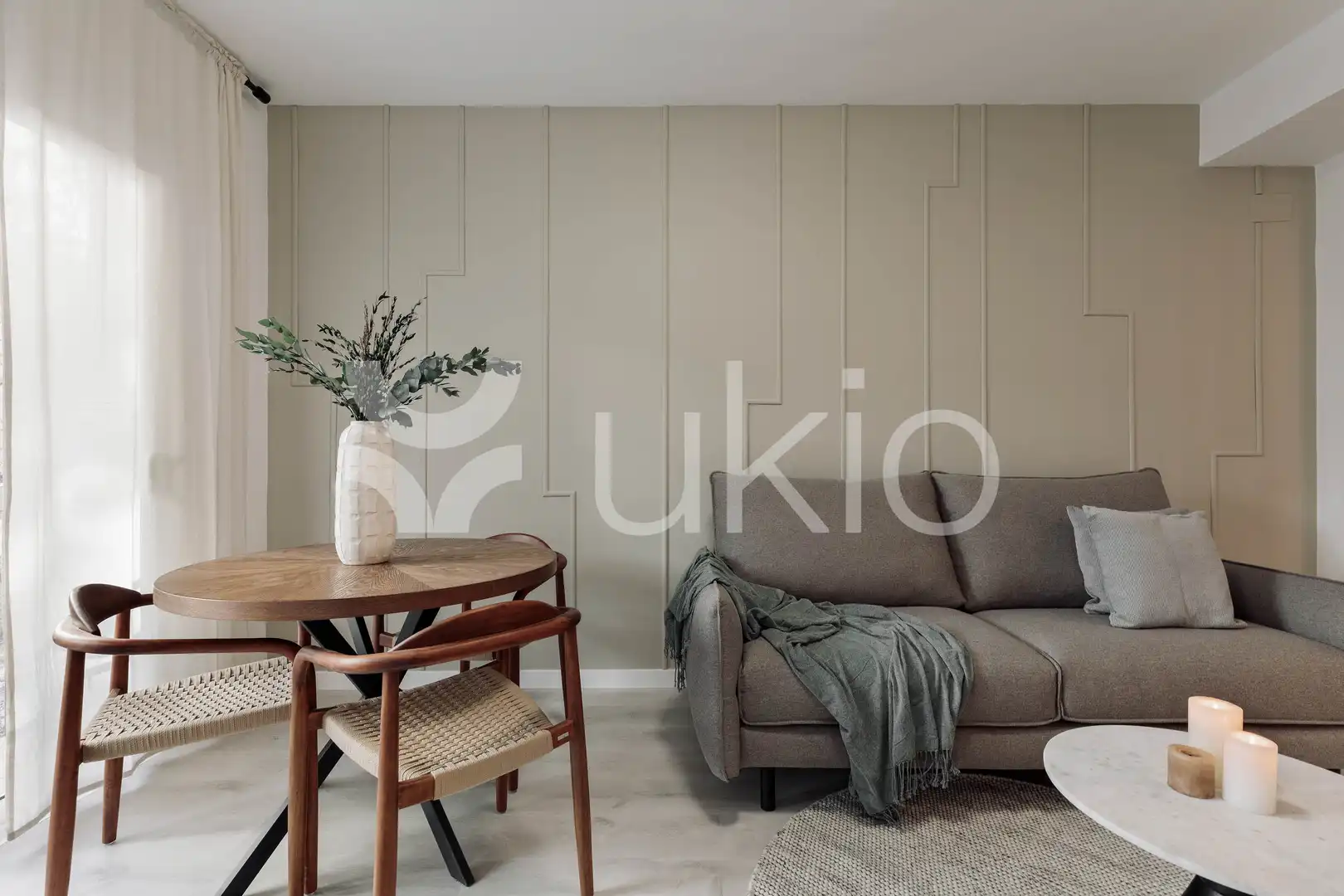 Sala de estar de Apartamento de alquiler en Barcelona con Aire acondicionado, Calefacción y Amueblado
