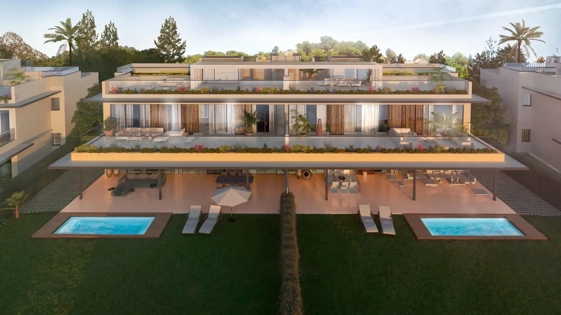 Exterior view of Flat for sale in Marbella  with Air Conditioner, Heating and Private garden