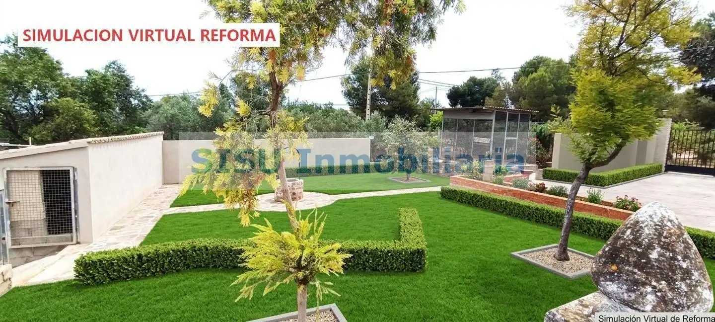 Jardí de Finca rústica en venda en Pedralba amb Jardí privat, Terrassa i Piscina