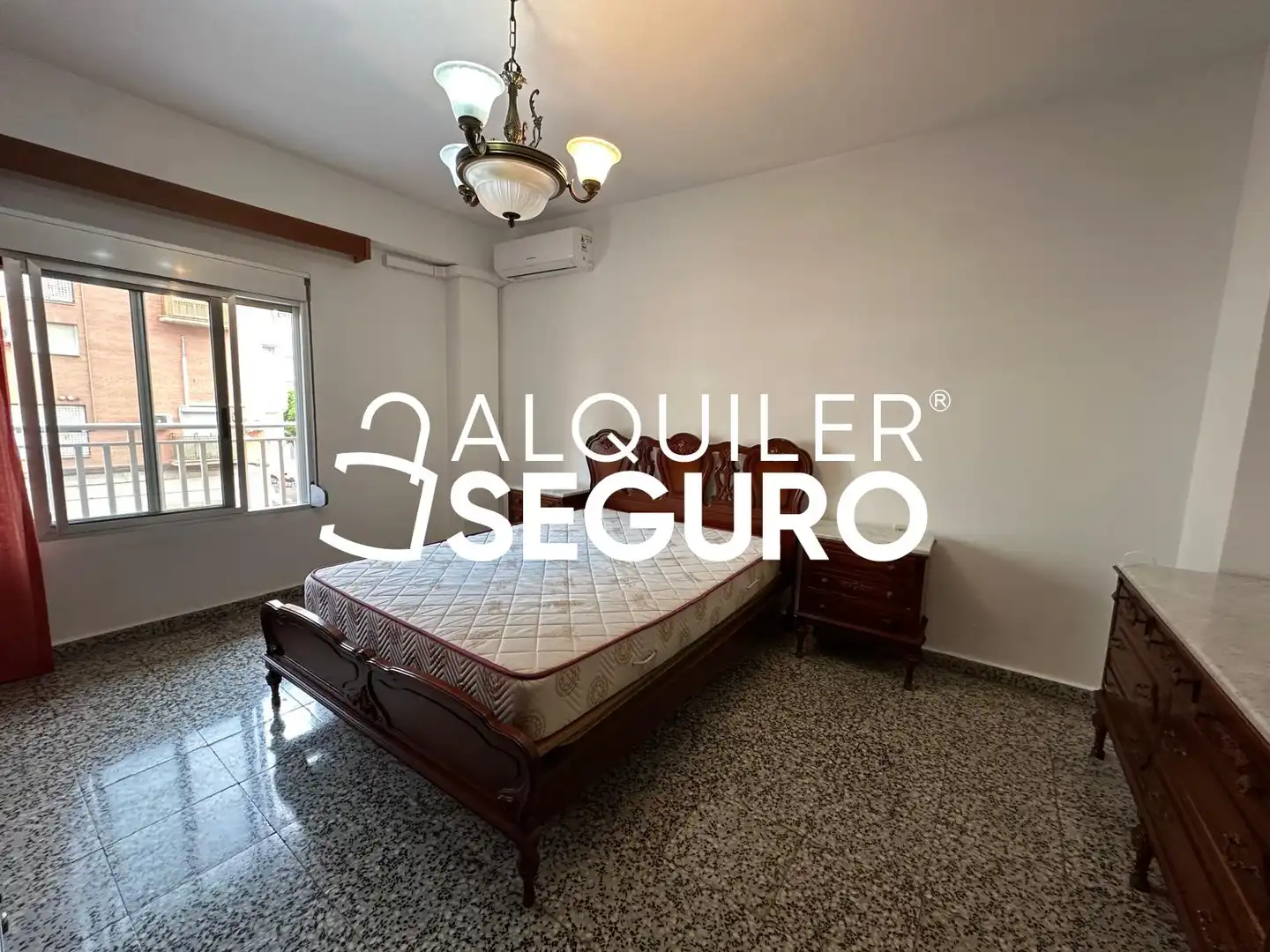 Bedroom of Flat for rent in Valencia  with Air Conditioner and Furnished