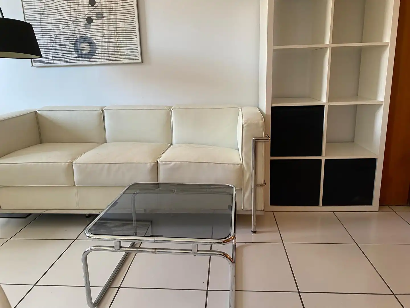 Sala d'estar de Estudi de lloguer en  Madrid Capital amb Aire condicionat, Calefacció i Moblat