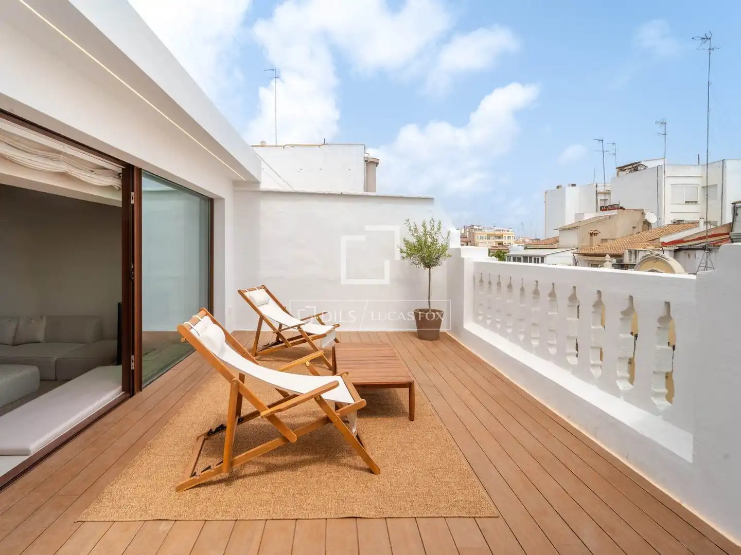 Terraza de Ático de alquiler en Valencia con Aire acondicionado, Calefacción y Terraza