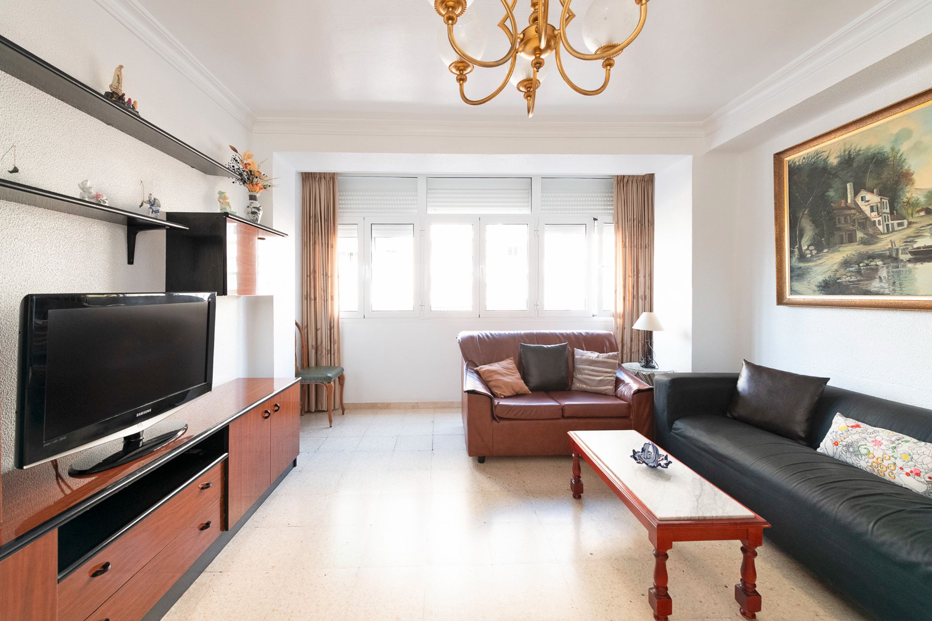 Sala d'estar de Pis en venda en Málaga Capital