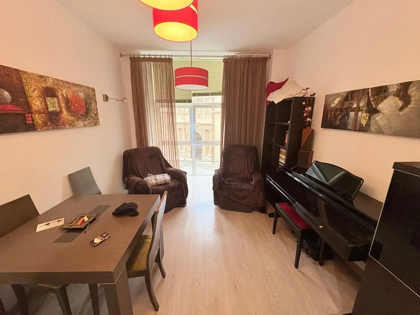 Living room of Flat for sale in Almansa  with Air Conditioner and Furnished