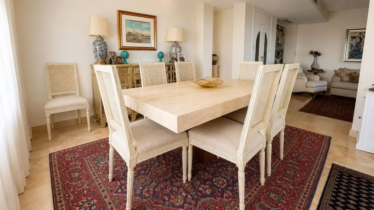 Dining room of Detached homes for sale in La Alcaidesa  with Air Conditioner, Private garden and Terrace