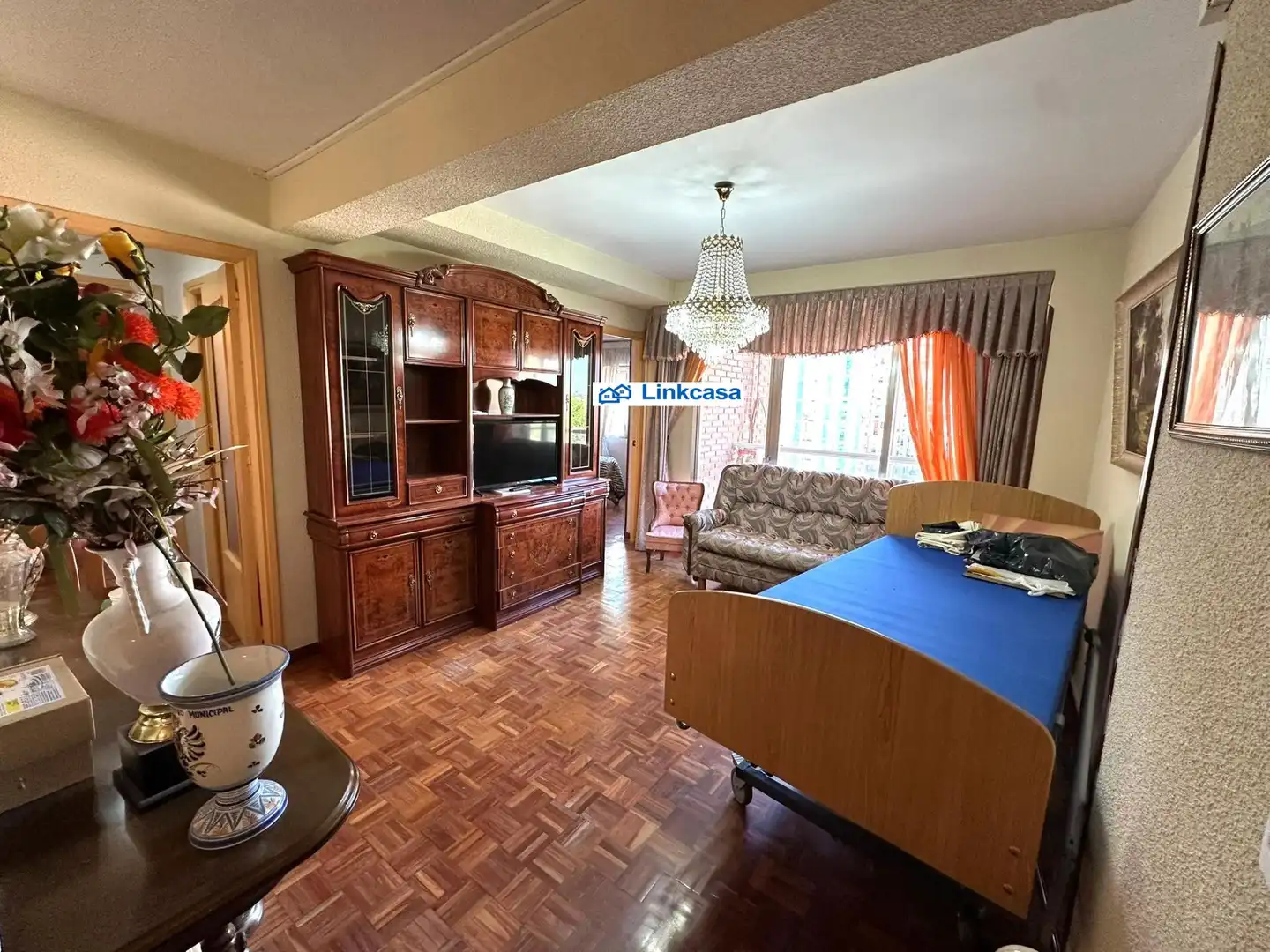 Living room of Flat for sale in Madrid  with Heating, Terrace and Furnished