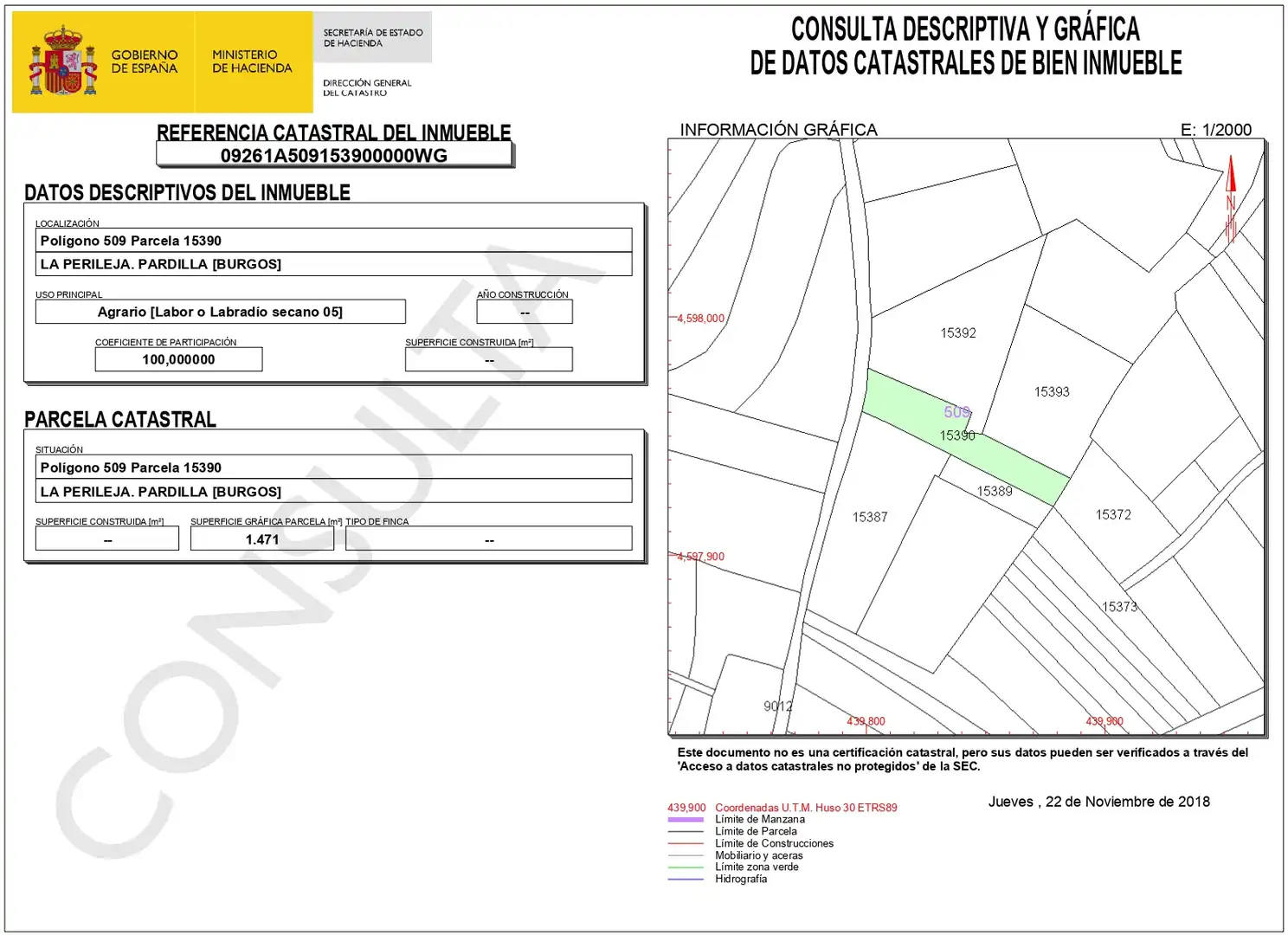 Terreno en venta en N/A, -1, Pardilla
