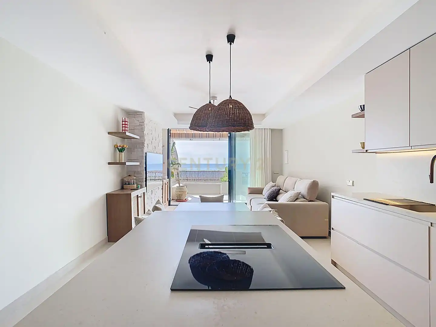 Sala de estar de Piso de alquiler en Rincón de la Victoria con Aire acondicionado y TV