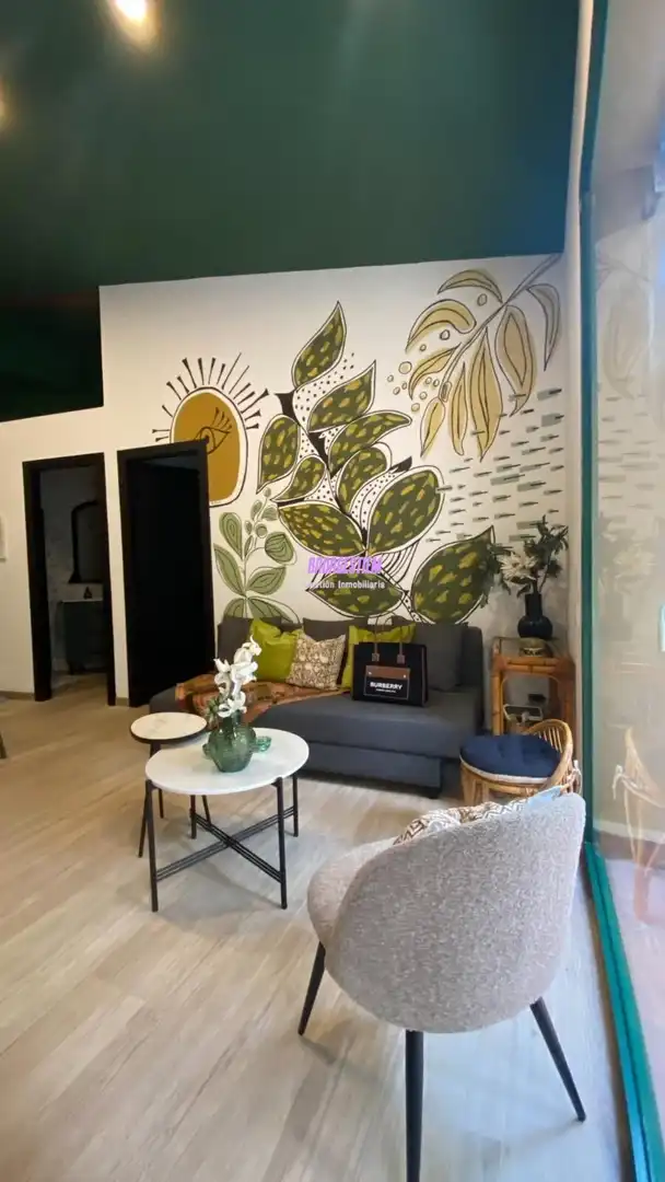 Sala de estar de Estudio de alquiler en Badalona con Amueblado