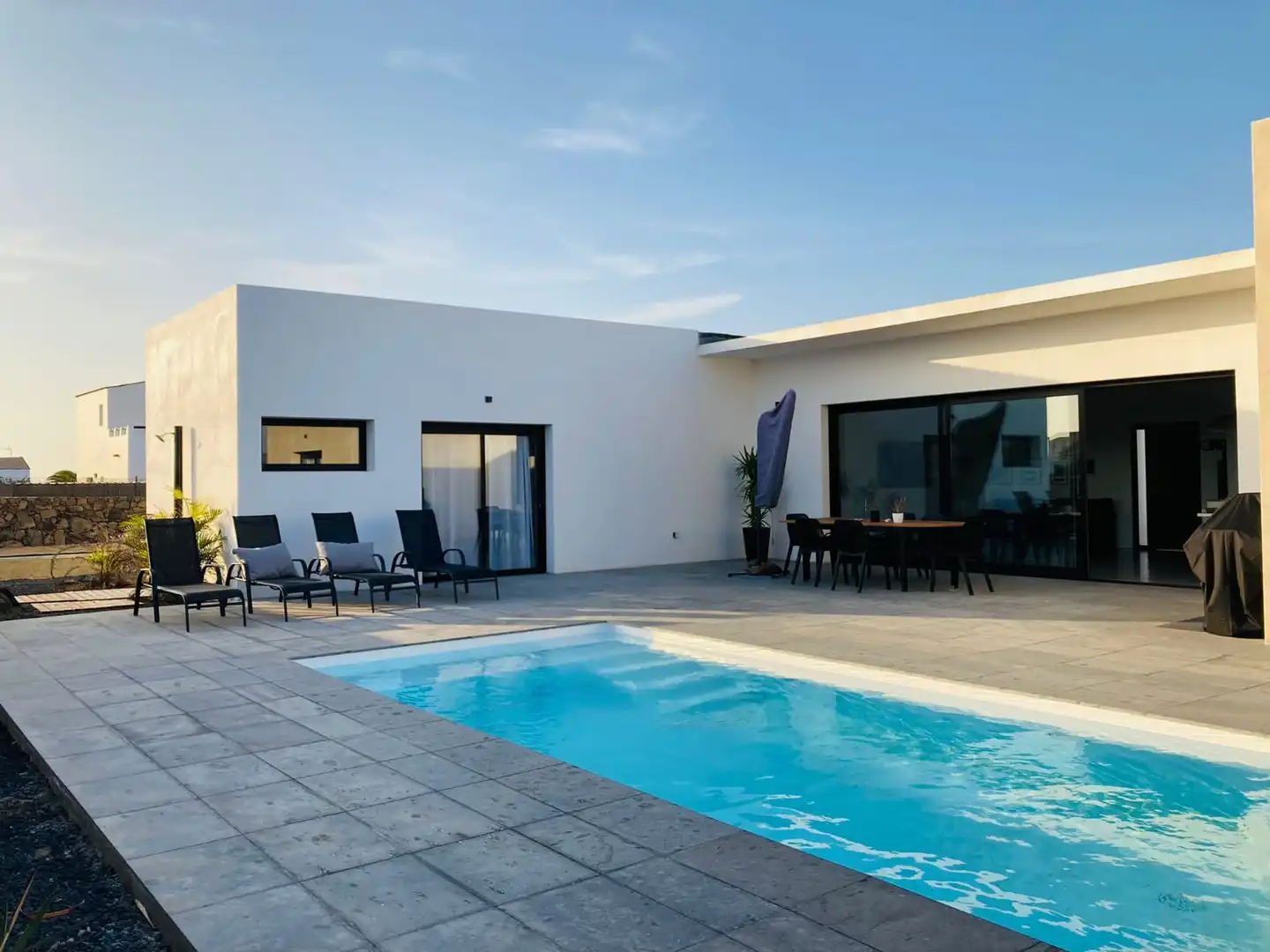 Piscina de Casa adosada en venda en La Oliva amb Jardí privat, Terrassa i Piscina