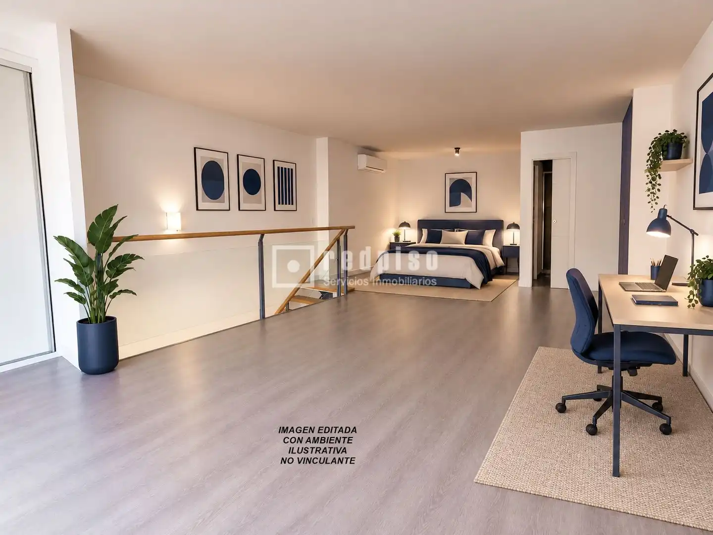 Schlafzimmer von Loft zur Miete in Alcorcón mit Klimaanlage, Heizung und Privatgarten
