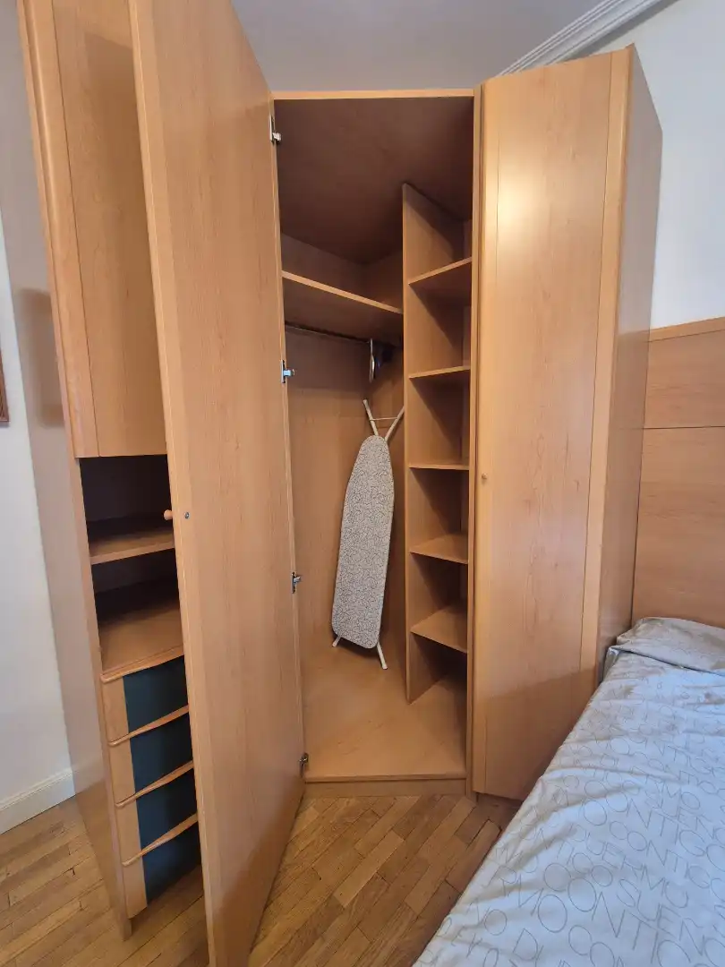 Schlafzimmer von Wohnung zur Miete in Madrid mit Klimaanlage, Heizung und Möbliert