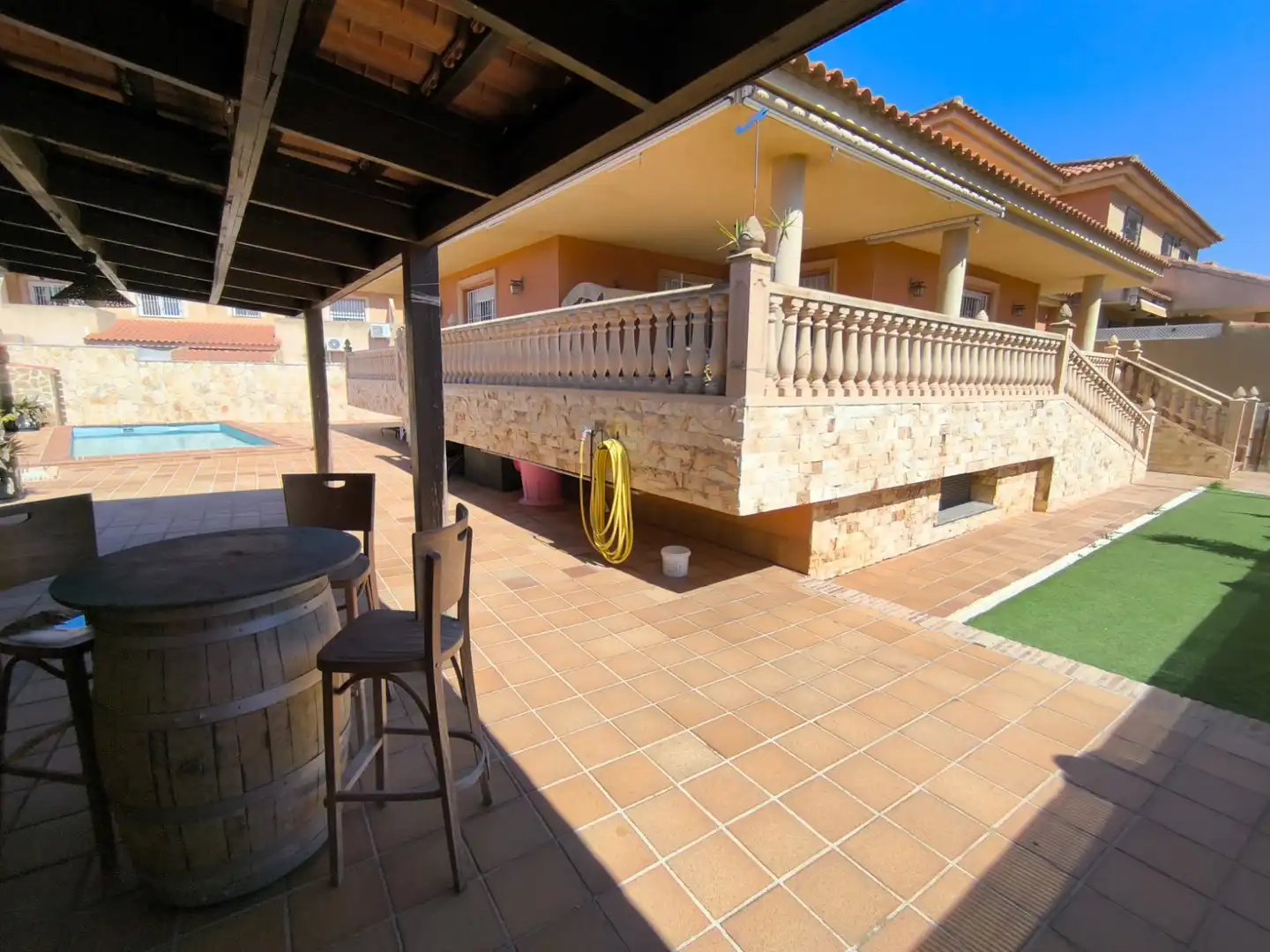 Terrassa de Casa o xalet en venda en La Unión amb Aire condicionat, Calefacció i Jardí privat