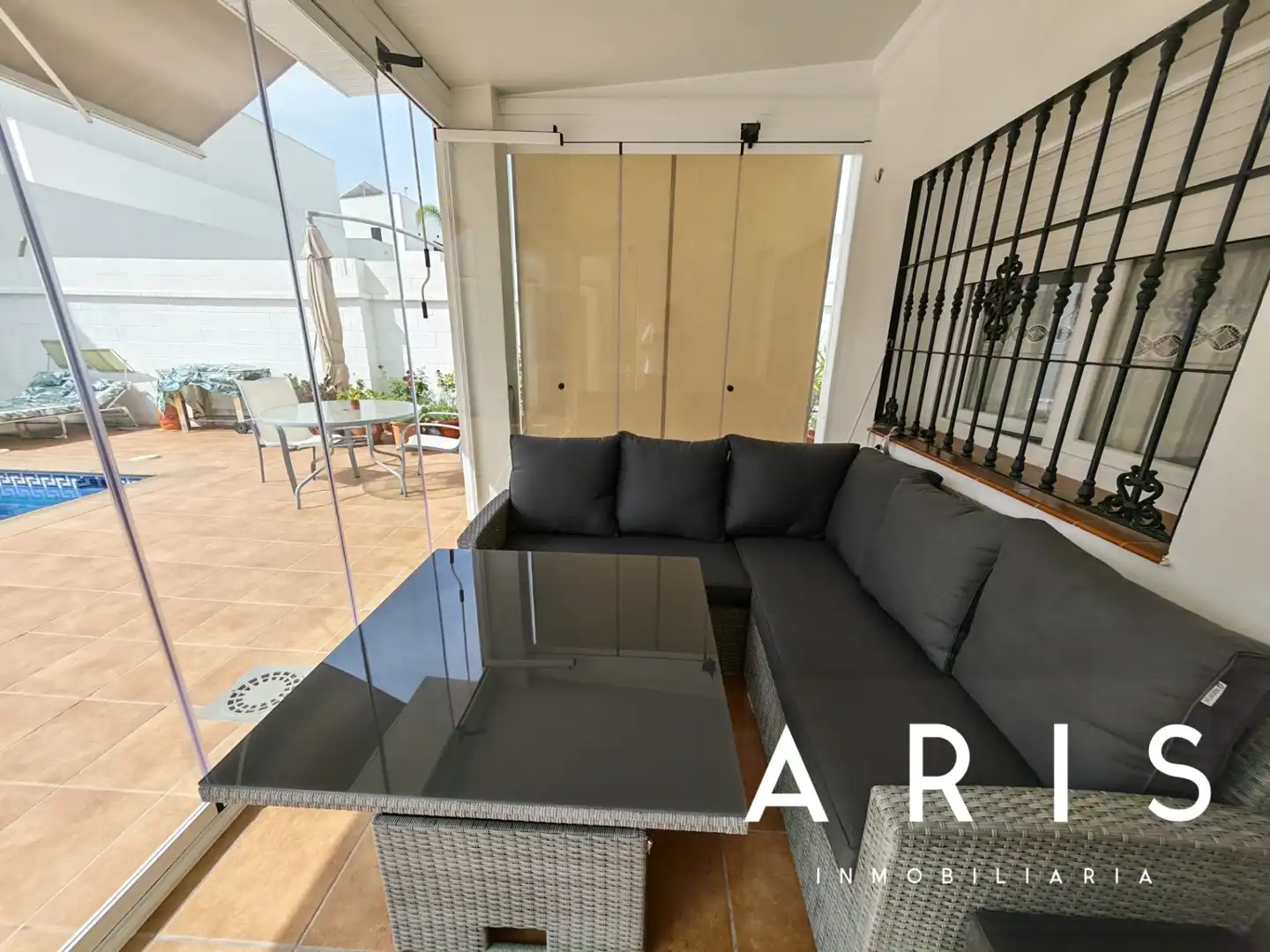 Terraza de Casa adosada en venta en Alhaurín de la Torre con Aire acondicionado y Piscina
