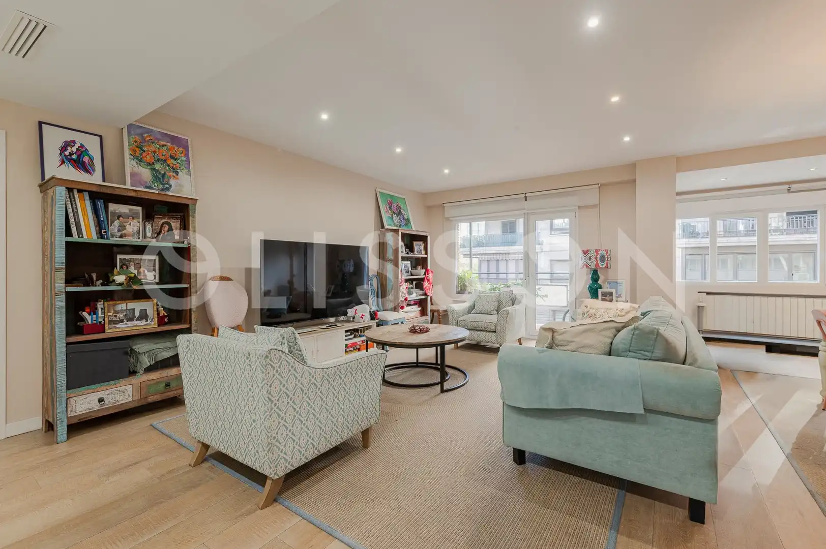 Wohnzimmer von Wohnung zum Verkauf in  Madrid Capital mit Klimaanlage, Heizung und Terrasse