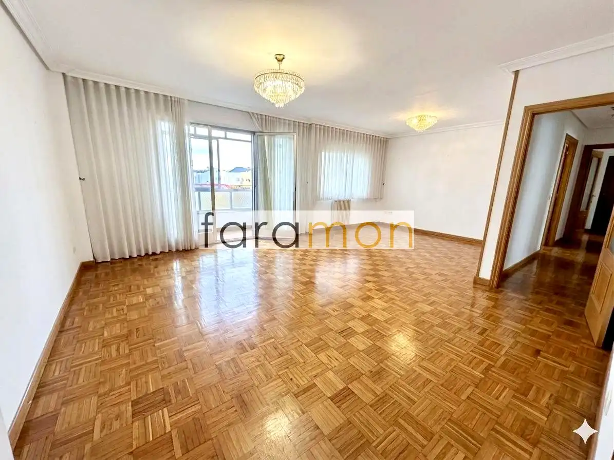 Sala d'estar de Pis en venda en Vigo  amb Calefacció, Parquet i Terrassa