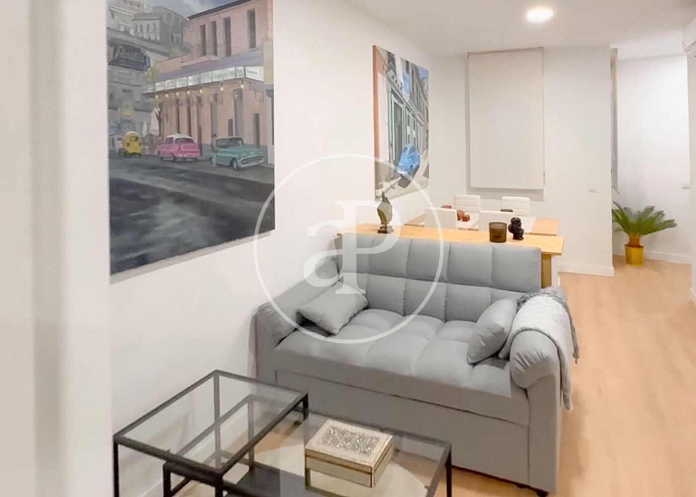 Sala de estar de Piso en venta en  Madrid Capital con Aire acondicionado, Calefacción y Amueblado