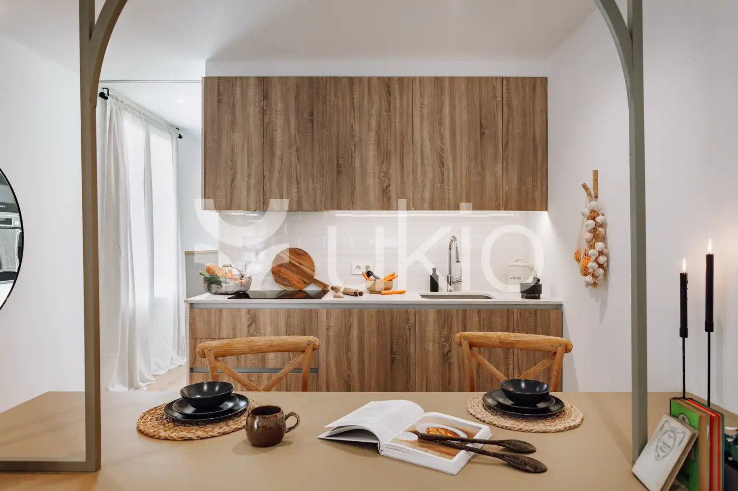 Cocina de Ático de alquiler en Barcelona con Aire acondicionado, Calefacción y Terraza