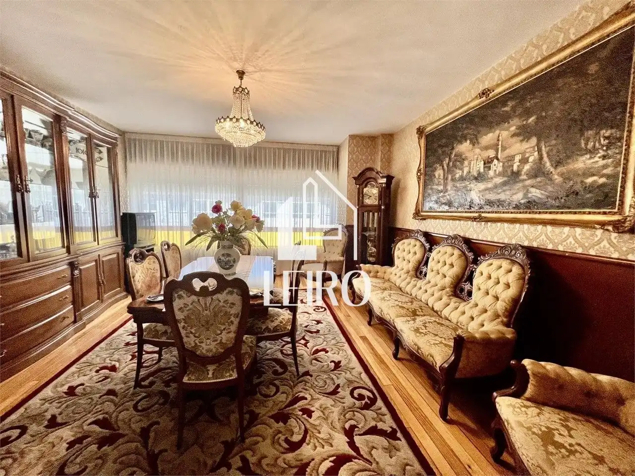 Sala d'estar de Casa adosada en venda en Cuntis amb Calefacció, Parquet i Terrassa