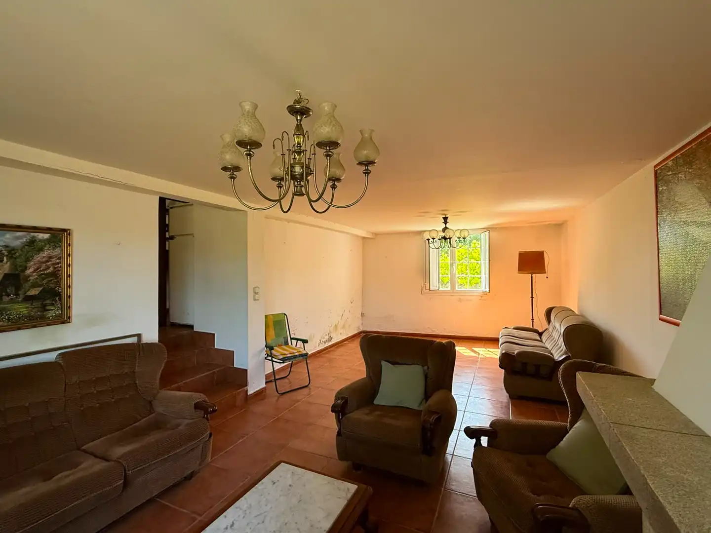 Sala de estar de Casa adosada en venta en Narón con Jardín privado, Terraza y Trastero