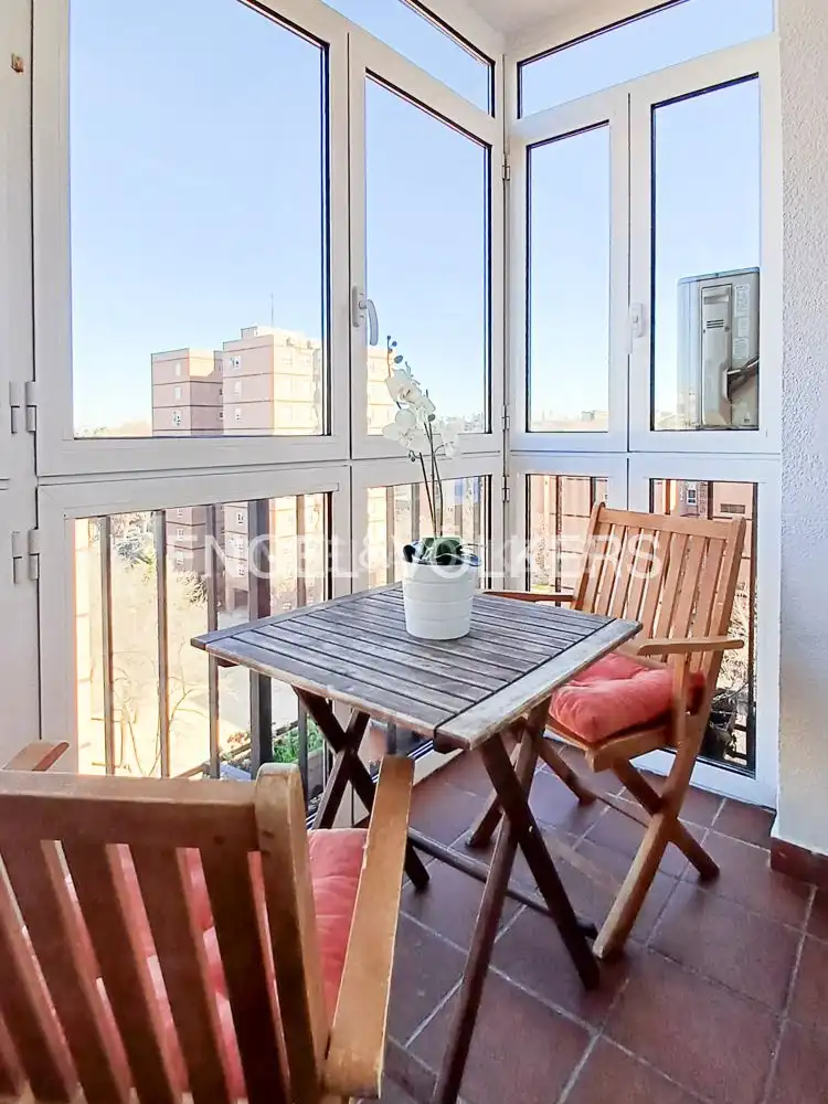 Balcony of Flat for rent in Madrid  with Air Conditioner, Heating and Terrace