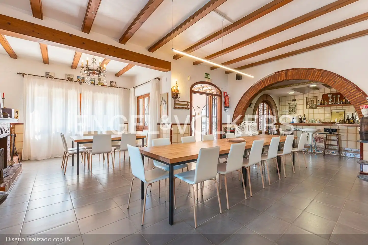 Comedor de Casa o chalet en venta en La Font d'en Carròs con Aire acondicionado, Calefacción y Jardín privado
